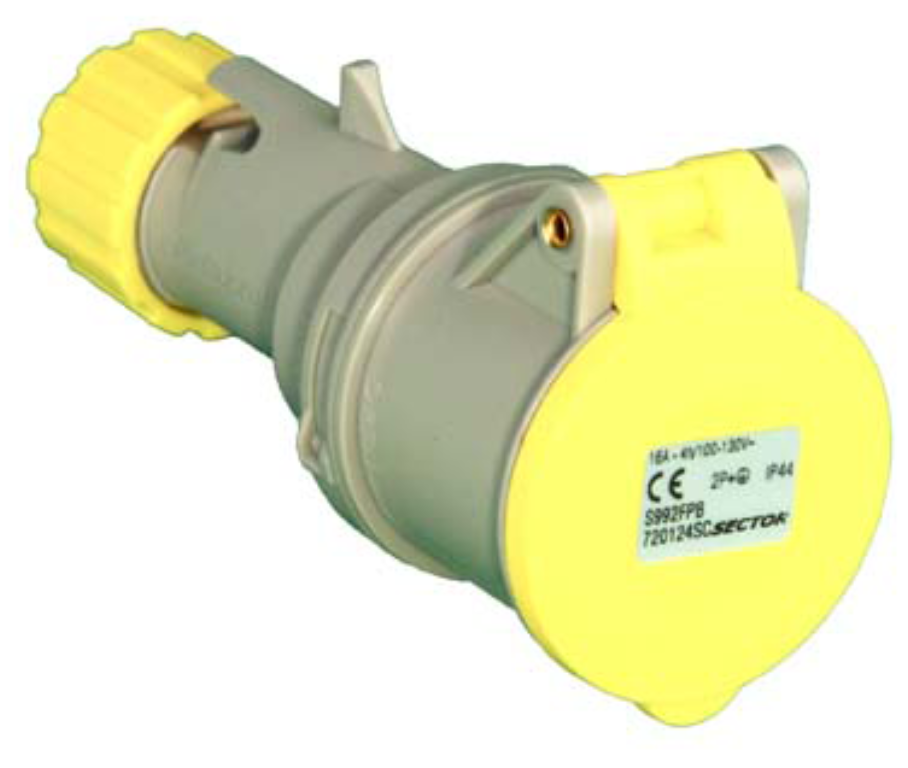 Connector, 2P+E IP44