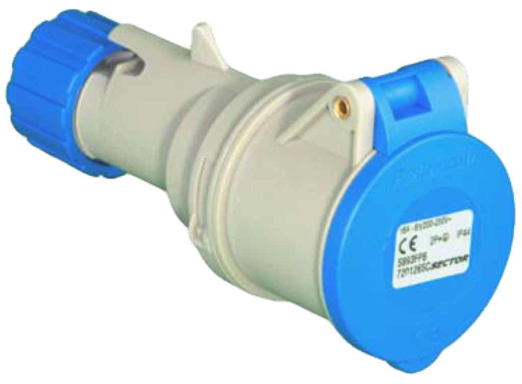 Connector, 2P+E IP44