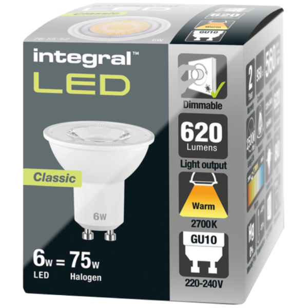 Lamp, LED GU10 Classic, PAR16 Shape 36Deg Dimmable 2700K - Image 2