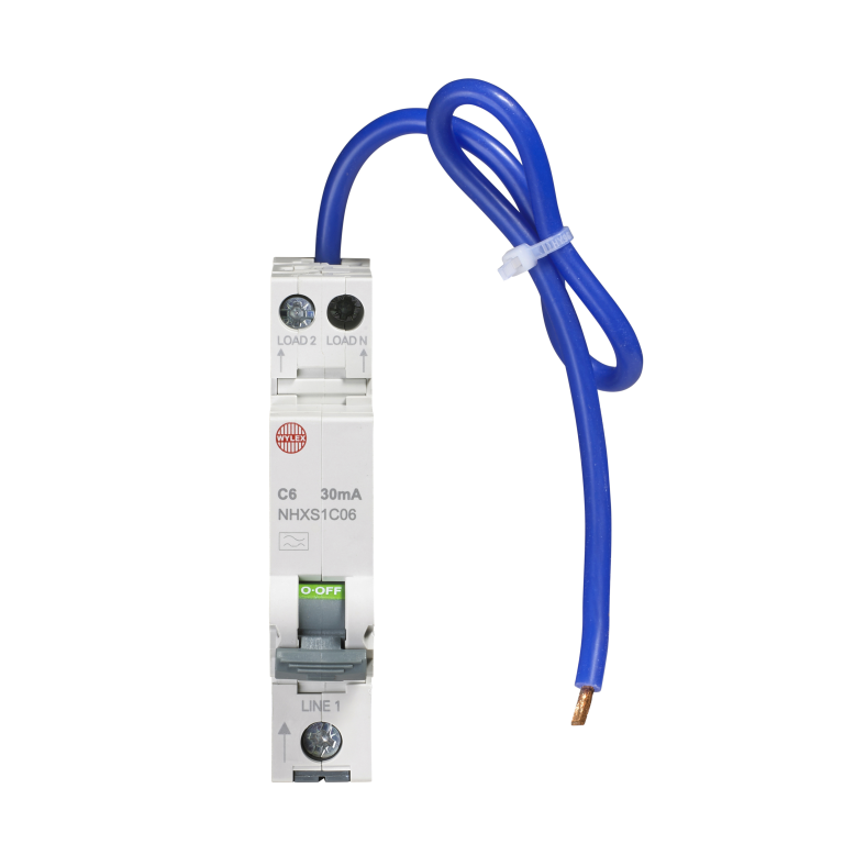 Wylex NHXS1C06 RCBO SP&N C 6A 30mA