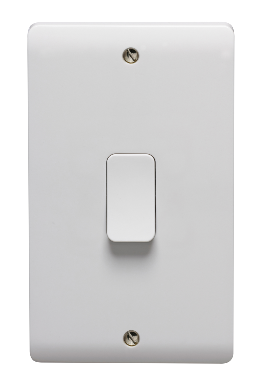 Control Switch, 1 Gang DP (Vertical 2G Plate)