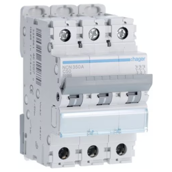 HAGER NCN350A 50A 3P 10K
