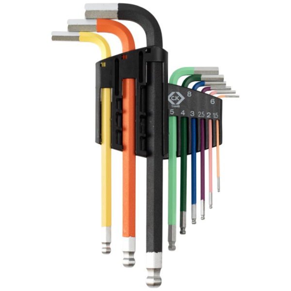 Hexagon Key, 9 Piece Set Coloured Ball End - Image 4