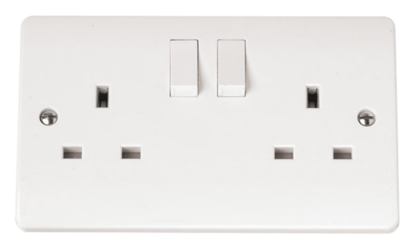 Socket, 2 Gang DP Switched