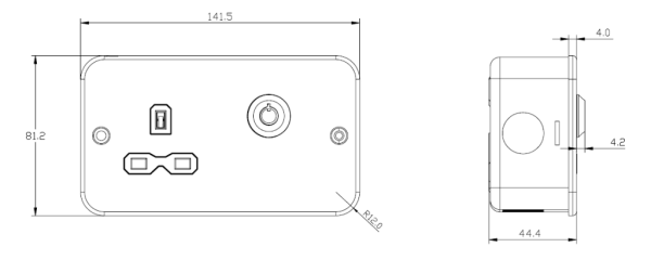Socket, 2 Gang DP Switched Lockable, c/w 20mm Cable Gland Entry - Image 2