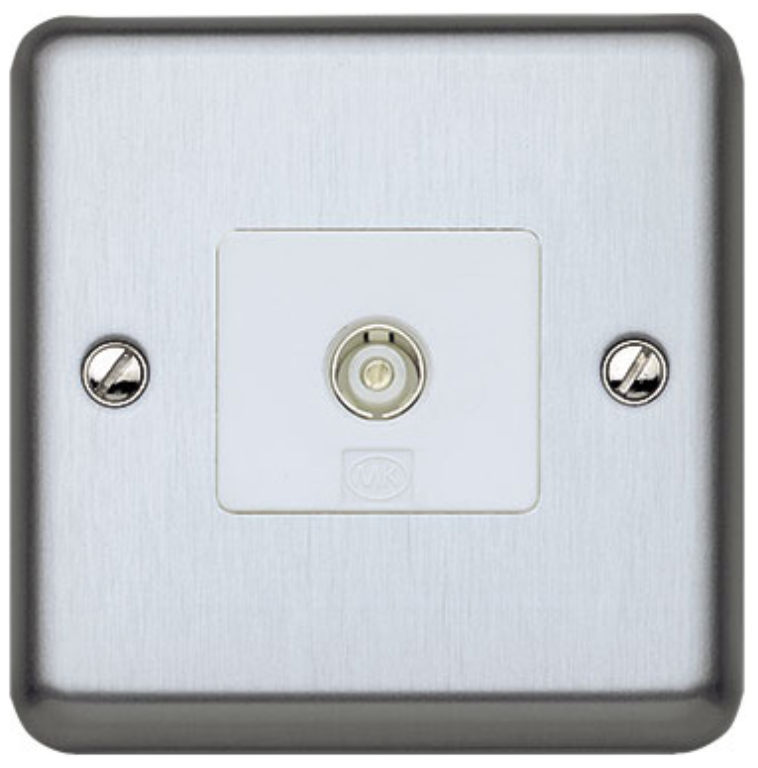 Socket, TV/FM Single Non Isolated, Flush
