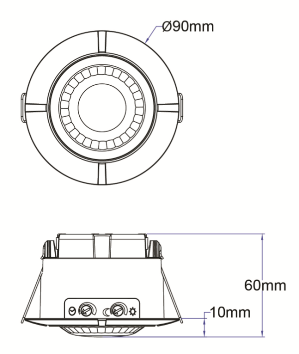 Controller, Security Light Ceiling Flush, c/w PIR IP44 LED 250W - Image 3