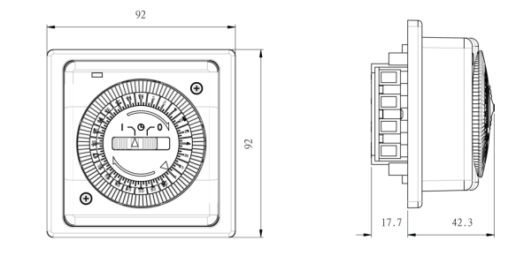 Timeswitch, 24hr Compact General Purpose, c/w Voltage Free Contacts - Image 3