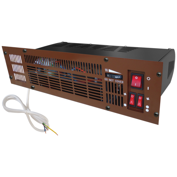Heater, Fan Plinth 3 Heat Settings IP20, Thermo Cntrl c/w Thermal Cut Out - Image 2