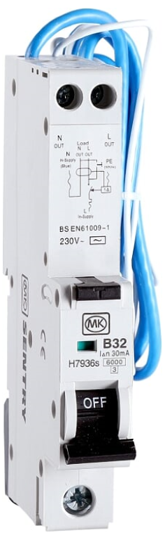 RCBO, SPN Class AC Type B, 1 Module