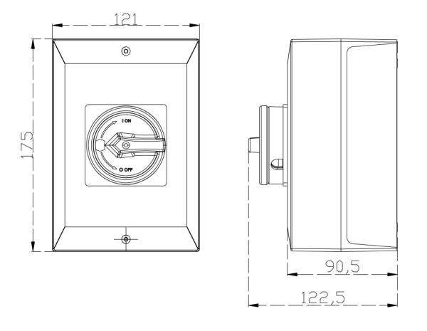 Switch, 4P Isolator Rotary IP65 - Image 4