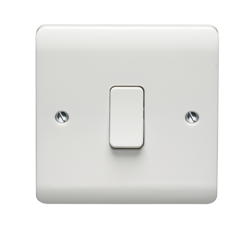 Plate Switch, 1 Gang 1 Way