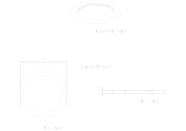 METPRO - LN5G 2" GALV HEX LOCKNUT R50 - Image 2