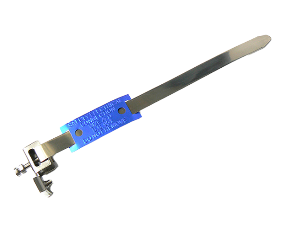 Earth Clamp, c/w Blue Safety Tag, for Corrosive & Humid Atmospheres