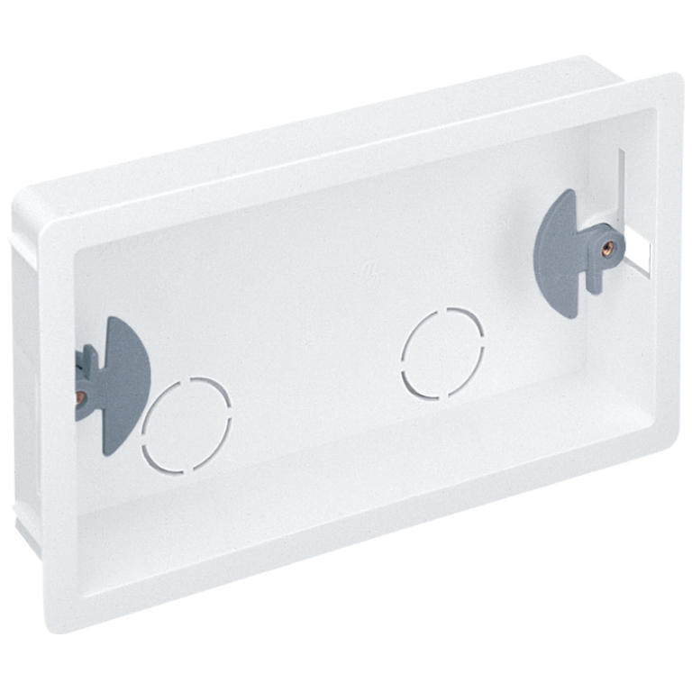 Box, 2 Gang Dry Lining Flush, Adjustment 1-11mm