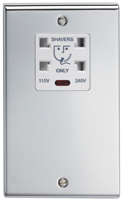 Deta SD1305CHW Shaver Socket DV Ch/Whi