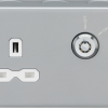 Socket, 2 Gang DP Switched Lockable, c/w 20mm Cable Gland Entry