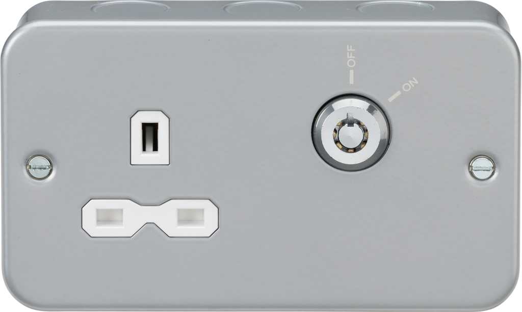 Socket, 2 Gang DP Switched Lockable, c/w 20mm Cable Gland Entry