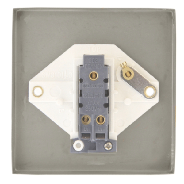 Plate Switch, 1 Gang 2 Way, Black Insert Victorian - Image 2
