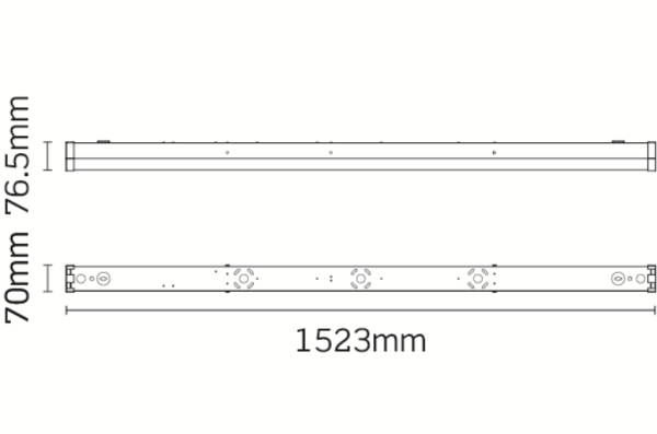 Luminaire, Batten LED Single 4000K IP20 - Image 2