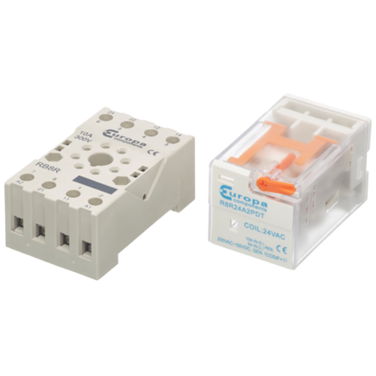 Relay, Octal 8 Pin 2PCO