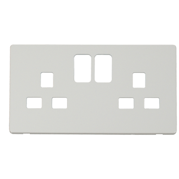 Frontplate, 2 Gang DP Switched Socket