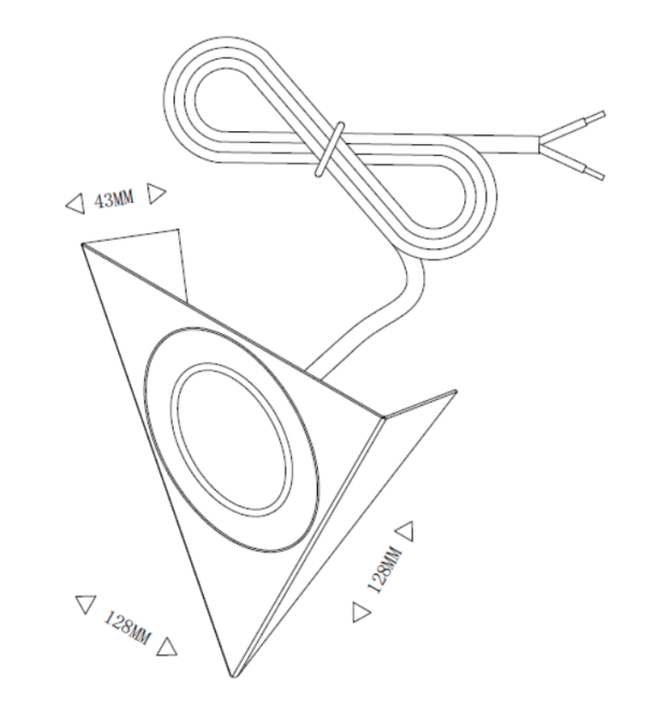 Cabinet Light, LED Triangular Under Adj CCT - Image 2