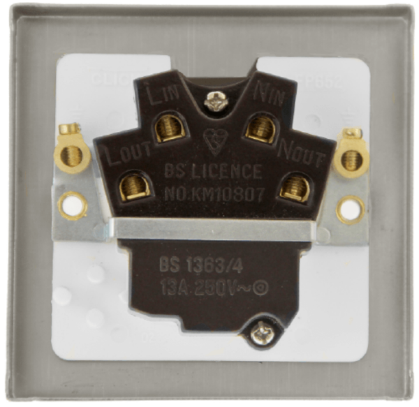 Connection Unit, Switched Fused, White Insert Victorian - Image 2