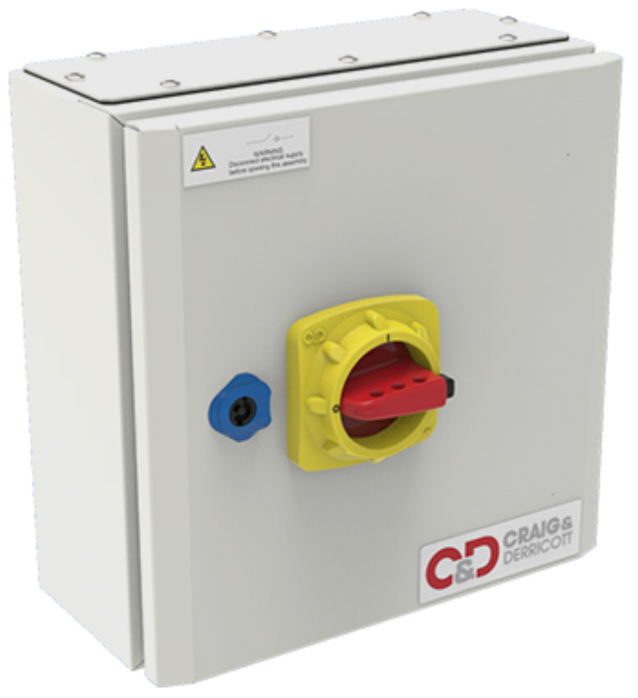 Switchfuse, 3 Pole & Neutral Link, Hinged Lid IP65