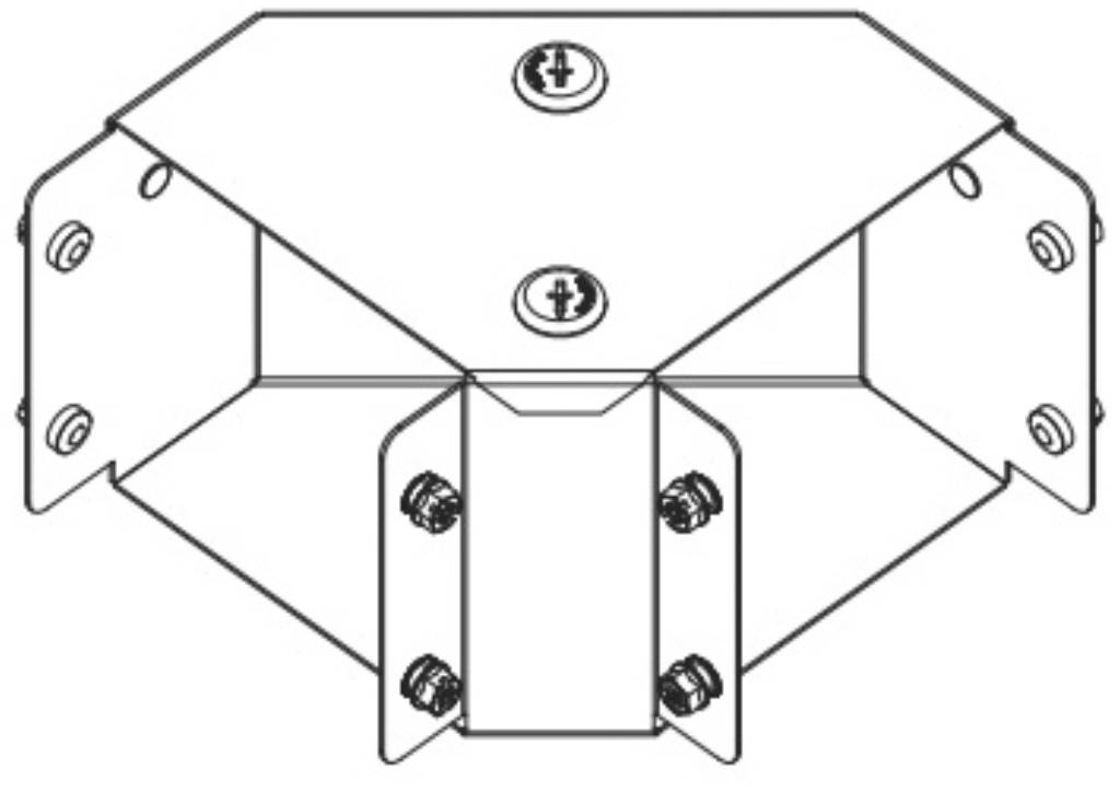 Bend, 90Deg 1 Compartment Top Lid, Gusset IP30