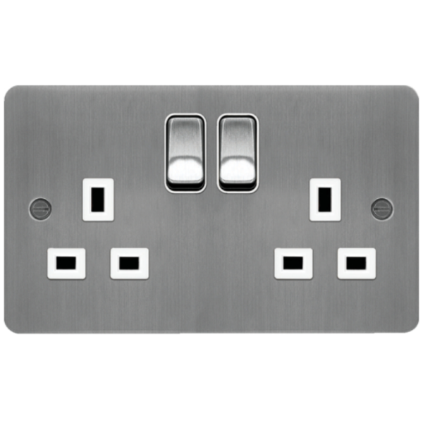 Hager WFSS82BSW Switched Socket DP 2x13A