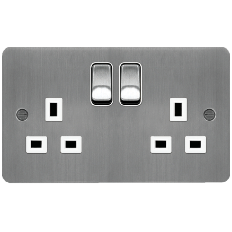 Hager WFSS82BSW Switched Socket DP 2x13A