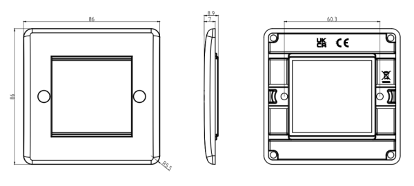 Faceplate, 2 Gang Modular - Image 2