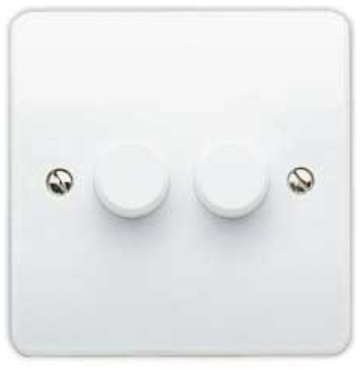 Dimmer Switch, 2 Gang 2 Way