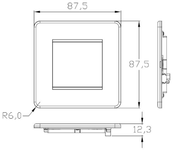 Faceplate, Screwless 2 Gang Modular - Image 2