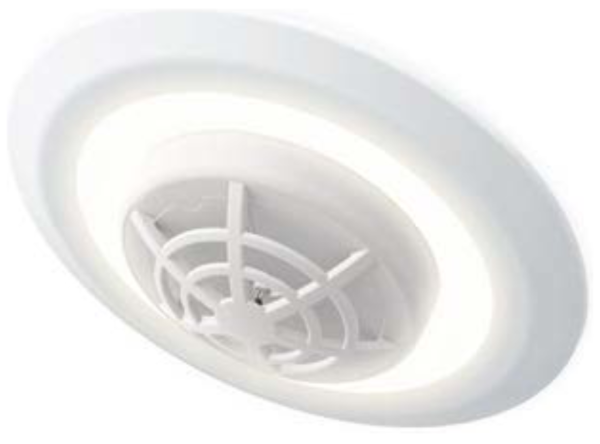 Downlight, Lumi-Heat 4000K IP20, c/w Mains 10Yr Batt RF Heat Alarm - Image 2