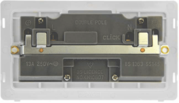 Socket, Interior 2 Gang DP Switched - Image 2
