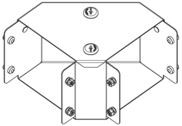 Bend, 90Deg 1 Compartment Top Lid, Gusset IP30