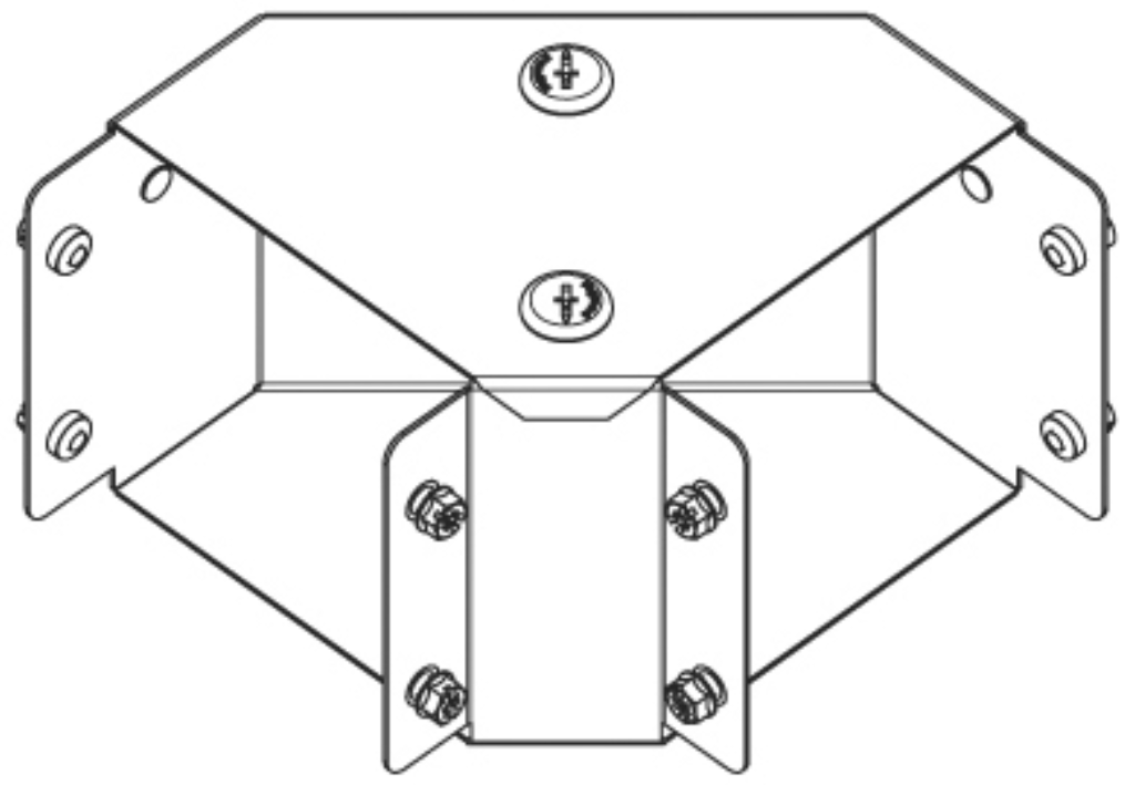 Bend, 90Deg 1 Compartment Top Lid, Gusset IP30