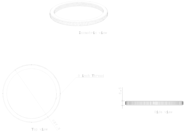 Metpro LR9 Milled Lockring 3in BZP - Image 2