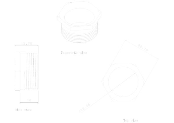 METPRO - MBBS1 20MM MALE BRASS BUSH-S/R - Image 2