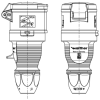 Coupler, Flexible Cable Entry 3P+N+E, IP44 - Image 2