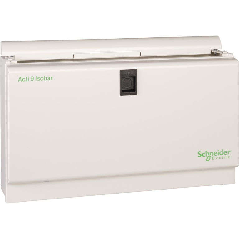 Extension Box, 4 Way Modular c/w DIN Rail Slotted, Front Cover