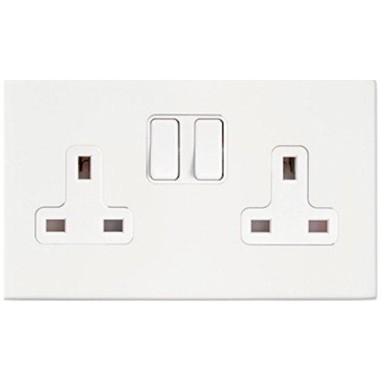 Hamln Socket Switched 2G 13A-White