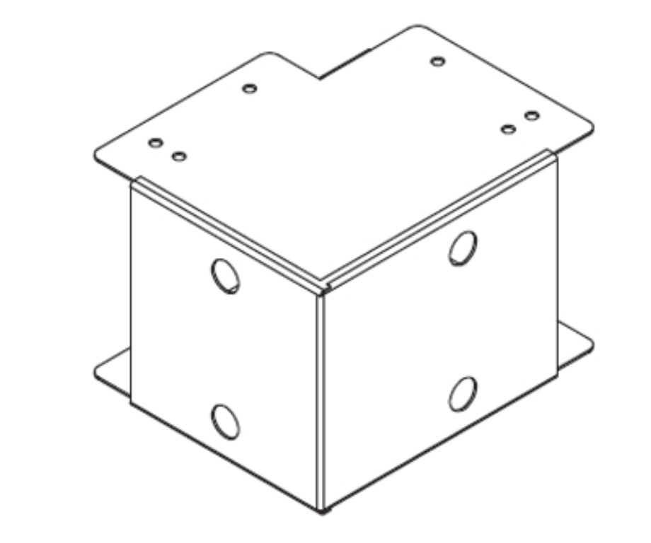 Bend, 90Deg Outside Lid Square c/w, Turnbuckles & Lid for Trunking