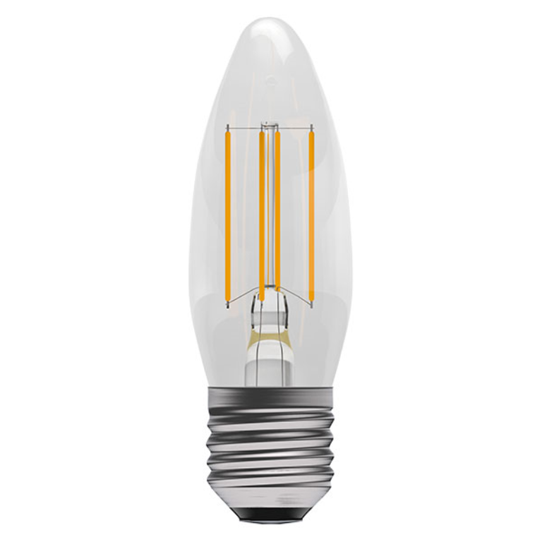 Lamp, LED Filament E27 ES, Candle Dimmable Clear