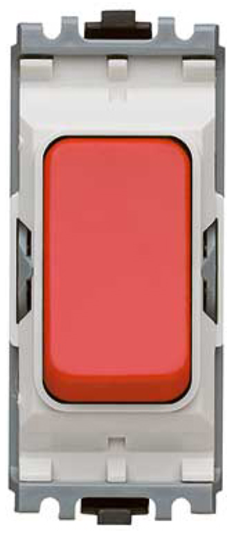 Grid Switch, 2 Way SP Push, White Inserts