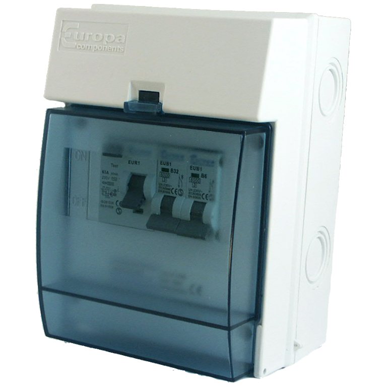 Consumer Unit, Garage RCCB & MCB IP55