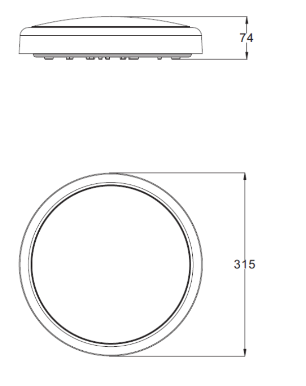 14W Bulkhead, LED CCT Adjustable Emergency IP65, c/w Sensor - Image 2