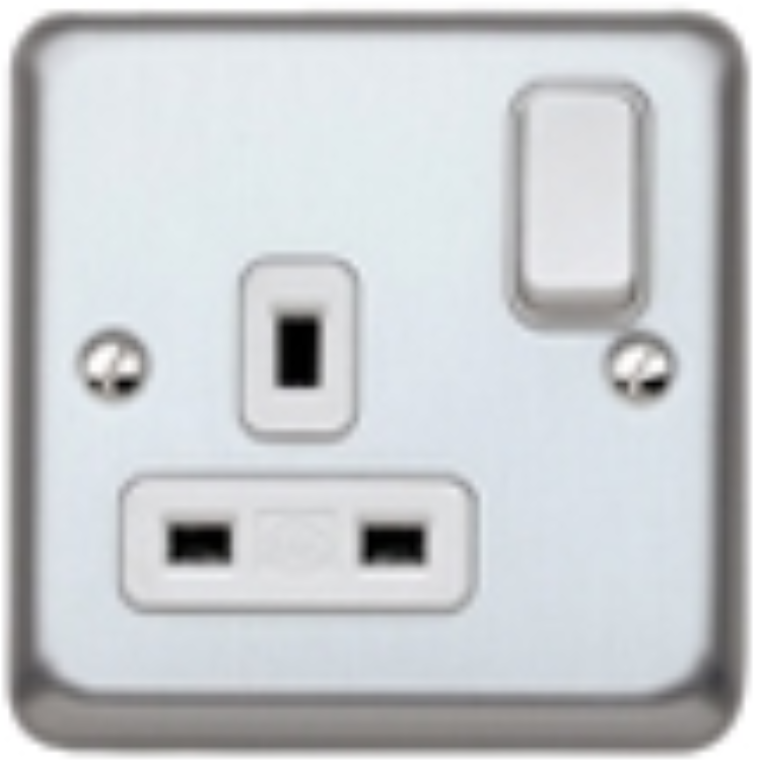Socket, 1 Gang Switched DP Flush